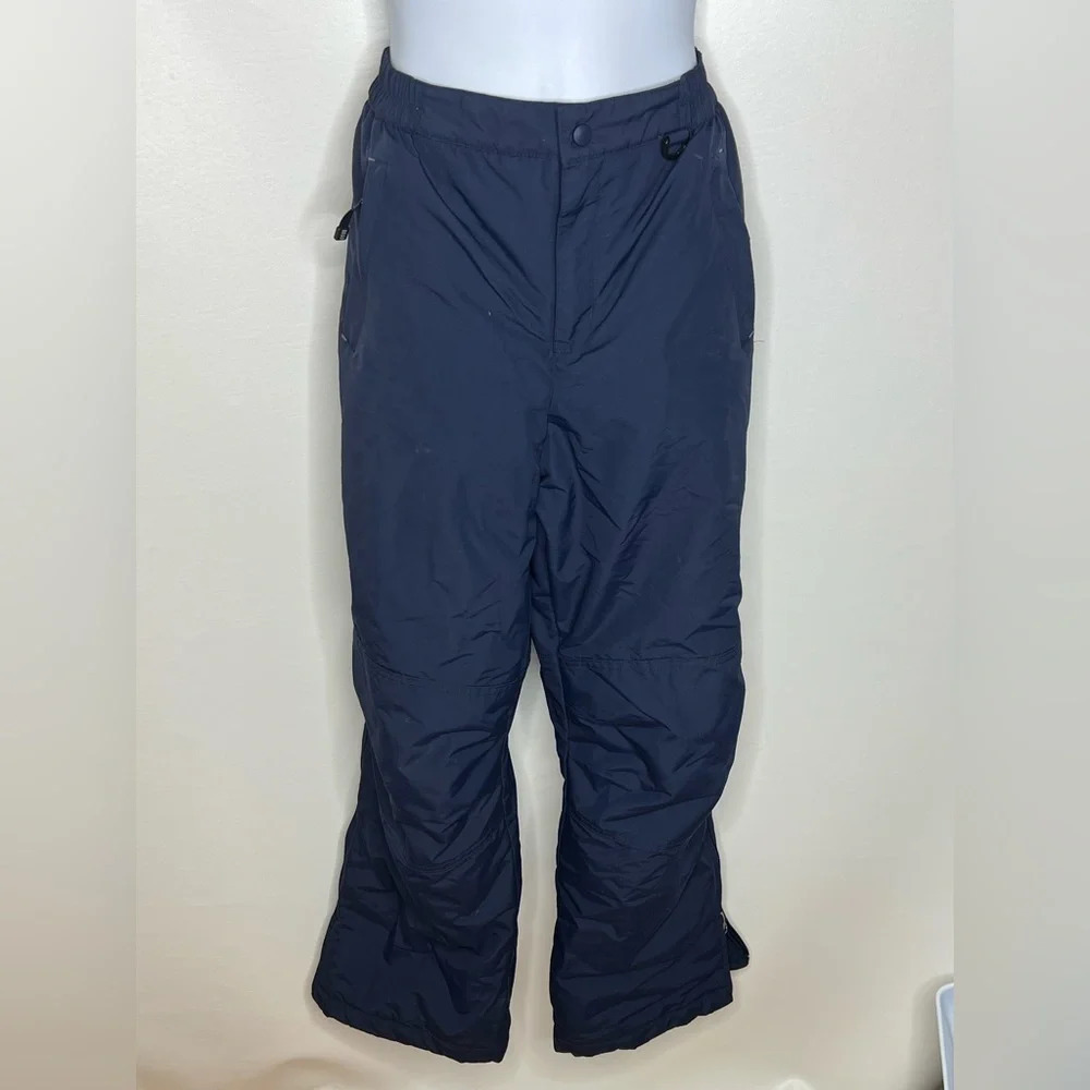Lands end kids navy blue snow pants sz 16